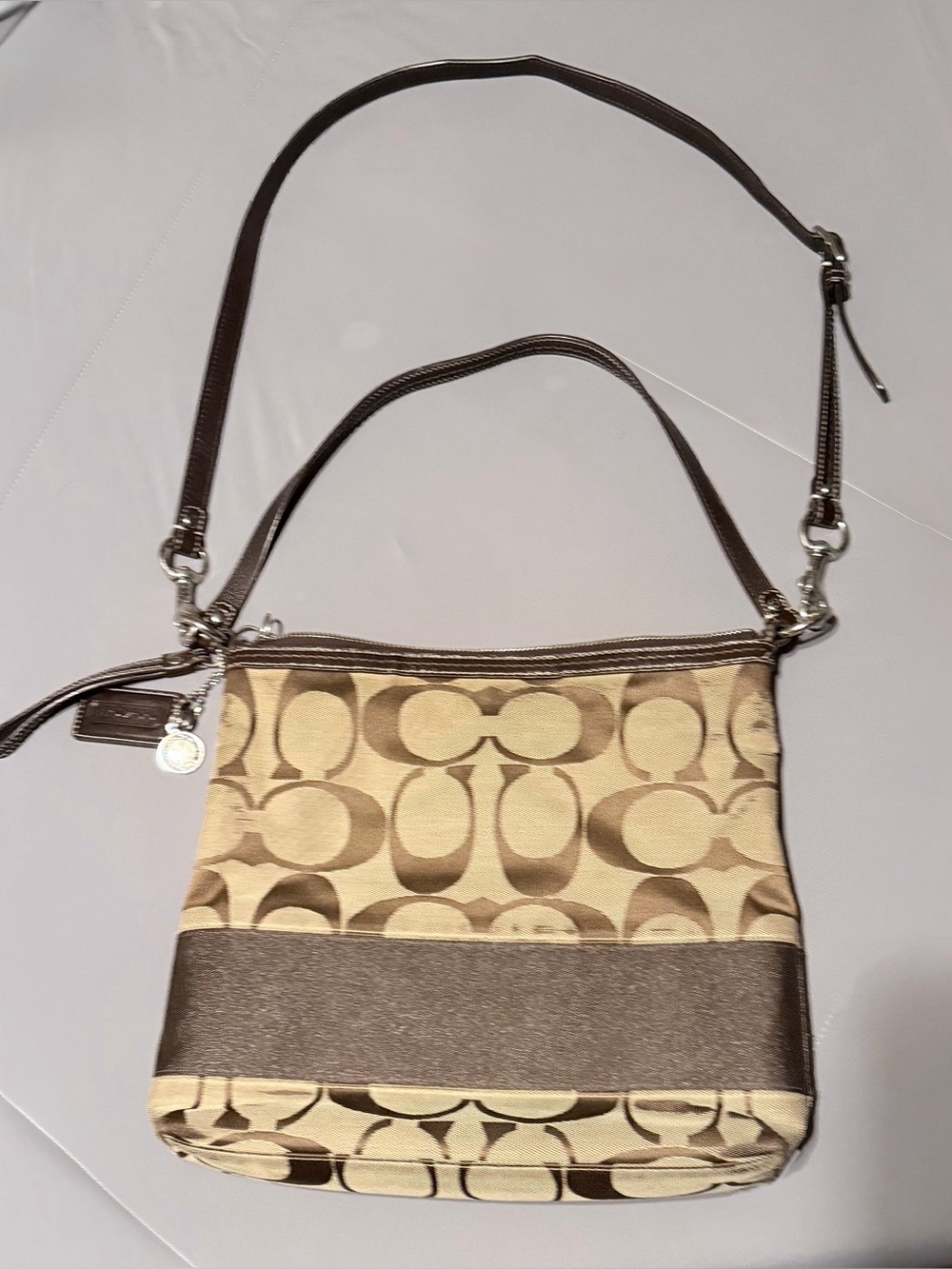 ✨VINTAGE✨ Coach Signature Canvas and Leather Shoulder Bag - Picture 2 of 16